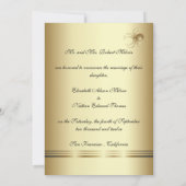 Golden Spiders Wedding Annoucement Kaart (Achterkant)