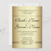 Golden SPiders Wedding Invitation Kaart (Voorkant)