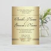 Golden SPiders Wedding Invitation Kaart (Staand voorkant)