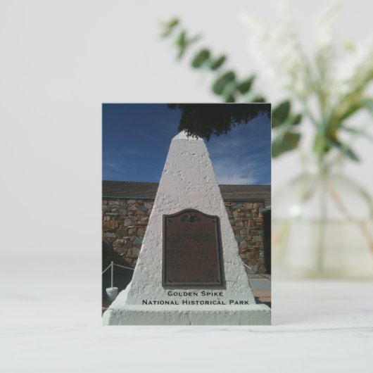 Golden Spike Monument Briefkaart (Staand voorkant)