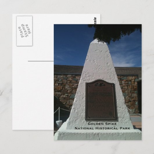 Golden Spike Monument Briefkaart (Voorkant / Achterkant)