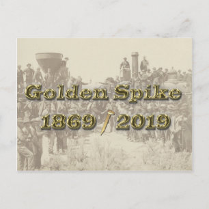 Golden Spike Transcontinental Railroad Sesquincent Briefkaart