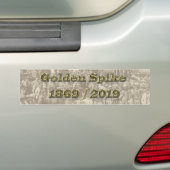 Golden Spike Transcontinental Railroad Sesquincent Bumpersticker (Op auto)