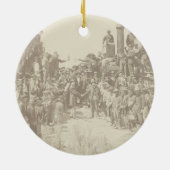 Golden Spike Transcontinental Railroad Sesquincent Keramisch Ornament (Achterkant)