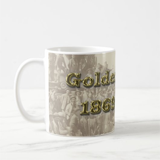 Golden Spike Transcontinental Railroad Sesquincent Koffiemok (Links)