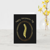 Golden Spine Silhouette Wenskaart Kaart (Gele Bloem)