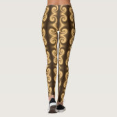 Golden spiraaltextuur leggings (Achterkant)