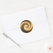 Golden spiraaltextuur ronde sticker (Envelop)