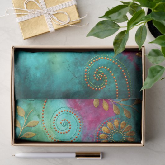 Golden Spiral Decoupage Tissuepapier (Geschenk)