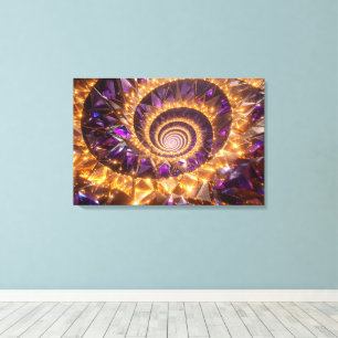 Golden Spiral Dreamscape Canvas Afdruk
