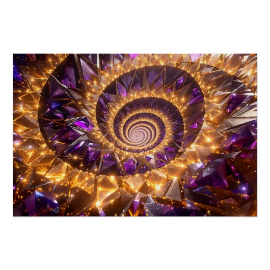 Golden Spiral Dreamscape Perfect Poster (Voorkant)