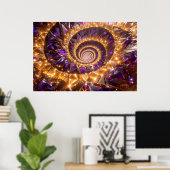 Golden Spiral Dreamscape Poster (Thuiskantoor)