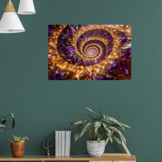 Golden Spiral Dreamscape Poster (Woonkamer 1)