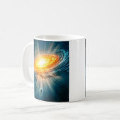 Golden Spiral Galaxy Astronaut Sci-Fi Deep Space Koffiemok (Voorkant links)