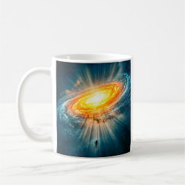 Golden Spiral Galaxy Astronaut Sci-Fi Deep Space Koffiemok