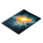 Golden Spiral Galaxy Astronaut Sci-Fi Space Notitieboek (Linkerzijde)