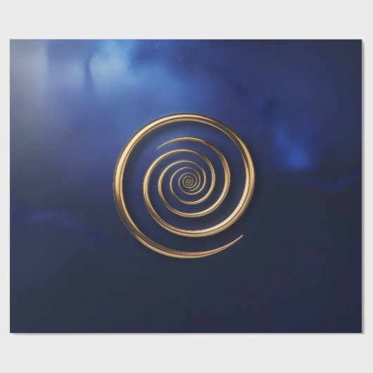 Golden Spiral Galaxy Cadeaupapier (Vlak)