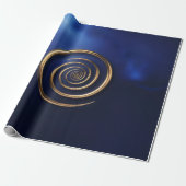 Golden Spiral Galaxy Cadeaupapier (Uitgerold)
