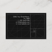 Golden Spiral - Geometry zwart-wit Visitekaartje (Achterkant)