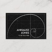 Golden Spiral - Geometry zwart-wit Visitekaartje (Voorkant)