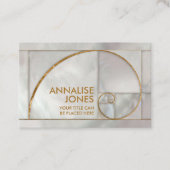 Golden Spiral - Pearl en goud Visitekaartje (Voorkant)