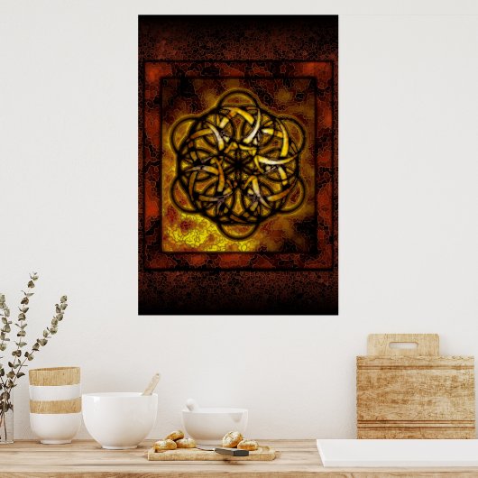 Golden Spiral Poster (Keuken)