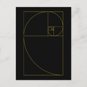 Golden Spiral Sacred Geometry Briefkaart