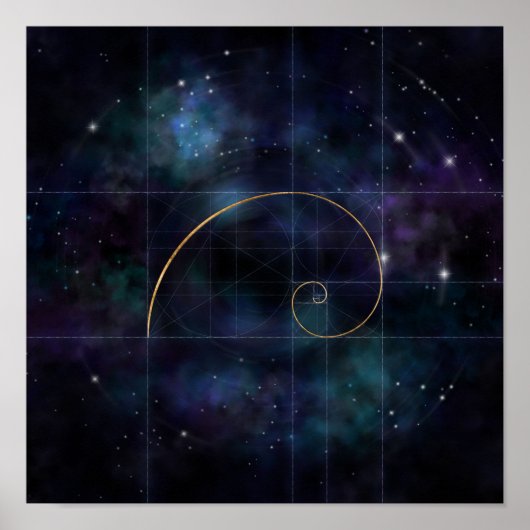 Golden Spiral - Sacred Geometry Poster (Voorkant)