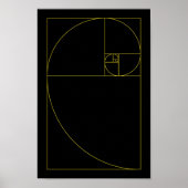 Golden Spiral Sacred Geometry Poster (Voorkant)