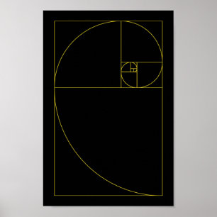 Golden Spiral Sacred Geometry Poster