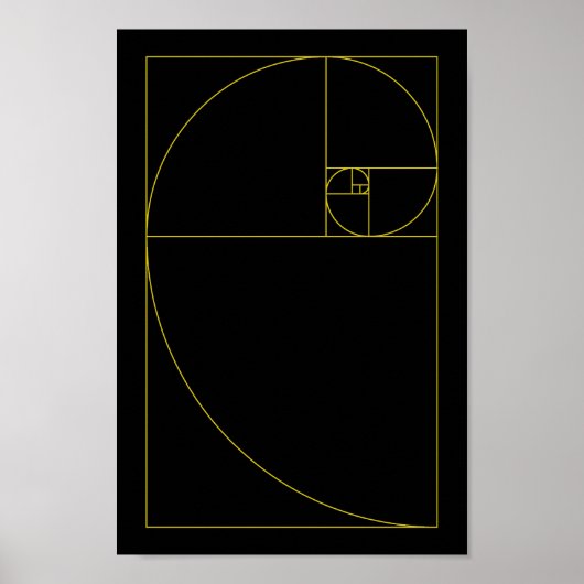 Golden Spiral Sacred Geometry Poster (Voorkant)