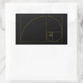 Golden Spiral Sacred Geometry Rechthoekige Sticker (Tas)