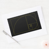Golden Spiral Sacred Geometry Rechthoekige Sticker (Envelop)