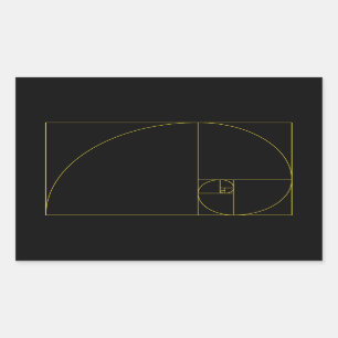 Golden Spiral Sacred Geometry Rechthoekige Sticker