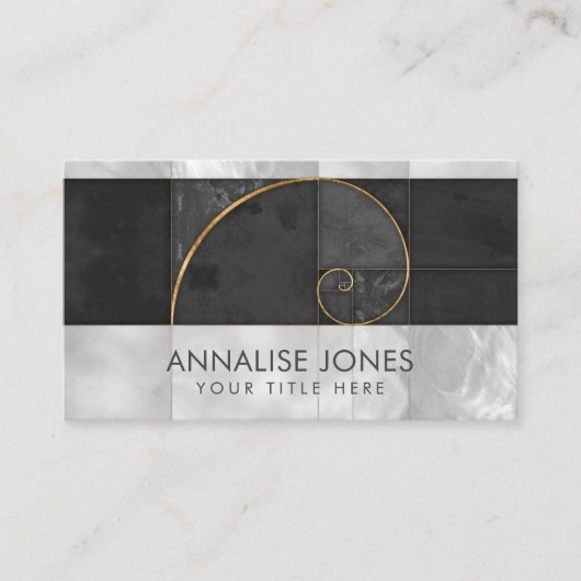 Golden Spiral - Sacred Geometry Visitekaartje (Voorkant)