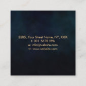 Golden Spiral - Sacred Geometry - waterverf inkt Vierkante Visitekaartje (Achterkant)