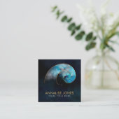 Golden Spiral - Sacred Geometry - waterverf inkt Vierkante Visitekaartje (Staand voorkant)