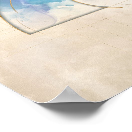 Golden Spiral - Waterverf Poster (Hoek)