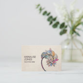 Golden Spiral - Waterverf Tree Branch Visitekaartje (Staand voorkant)