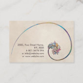 Golden Spiral - Waterverf Tree Branch Visitekaartje (Achterkant)