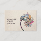 Golden Spiral - Waterverf Tree Branch Visitekaartje (Voorkant)