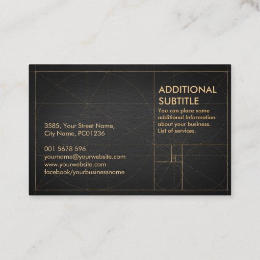 Golden Spiral Wave Visitekaartje (Achterkant)