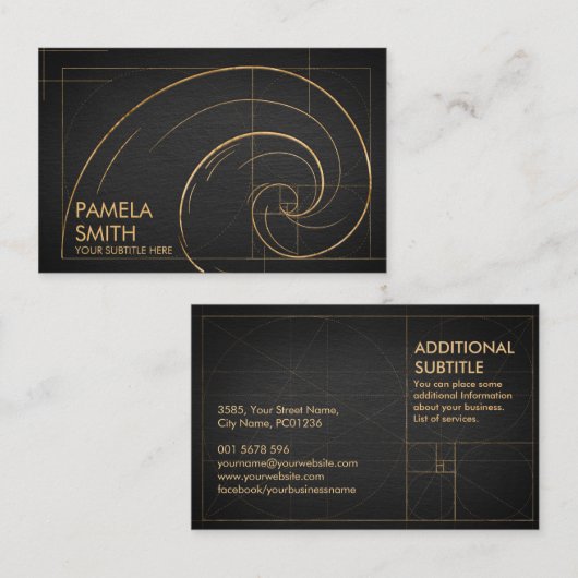 Golden Spiral Wave Visitekaartje (Voorkant / Achterkant)