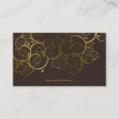 Golden Spirals verlaten  afbeelding voor sierdoele Visitekaartje (Achterkant)