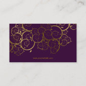 Golden Spirals verlaten  afbeelding voor sierdoele Visitekaartje (Achterkant)