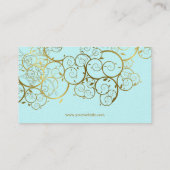 Golden Spirals verlaten  afbeelding voor sierdoele Visitekaartje (Achterkant)