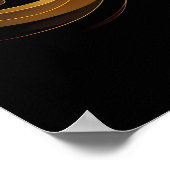 Golden Spirit - Abstract paard in beweging Poster (Hoek)