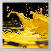 Golden Splash Dynamics Art Poster (Voorkant)