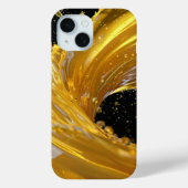 Golden Splash Dynamics iPhone Case (Achterkant)