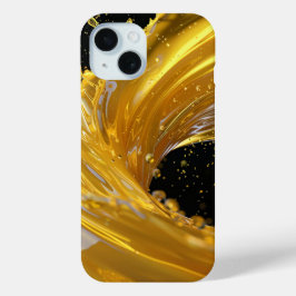 Golden Splash Dynamics iPhone Case